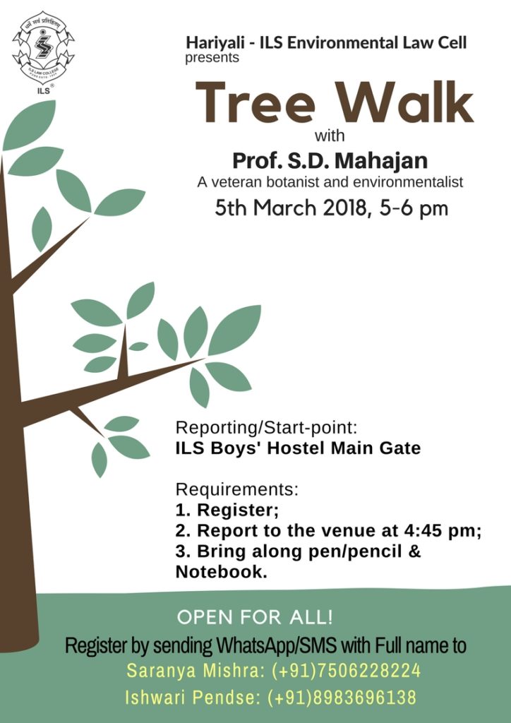Tree-Walk with Prof.S.D.Mahajan on 5th March 2018
