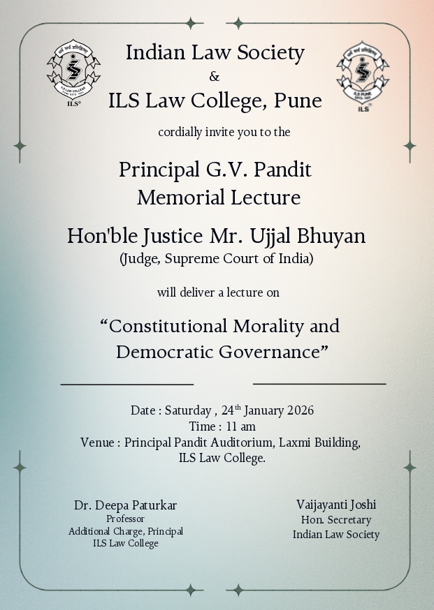 Principal G.V. Pandit Memorial Lecture: 24 January 2026
